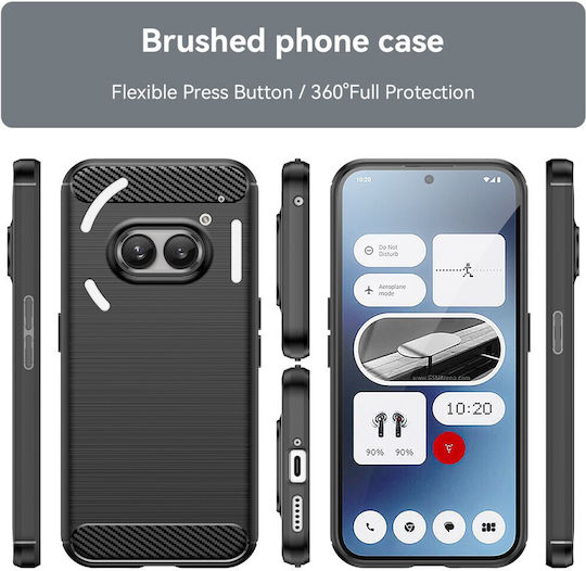 Mad Mask Brushed Back Cover Silicon Negru (Nimic Telefon (2a))