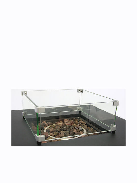 Thermogatz Tg Stand Kamin Draußen Metallisch Schwarz