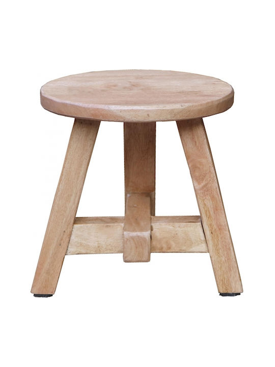 Stool Nextdeco Mahogany Wood H23cm Ø Seat 20cm