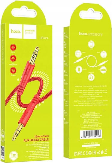 Hoco Hoco 3.5mm Male to 3.5mm Male Audio Cable Red Length 1m