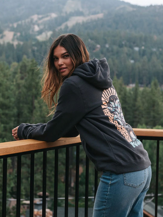 Truly Long Women's Sweatshirt Hooded Vintage Black