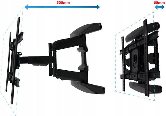 Esperanza Cronos ERW021 Wall TV Mount up to 68kg Black