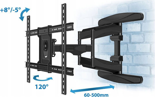 Esperanza Cronos ERW021 Wall TV Mount up to 68kg Black