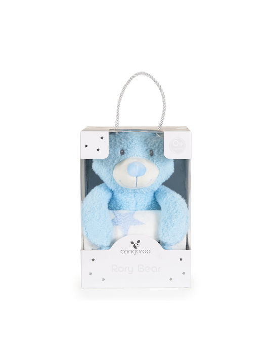 Cangaroo Κουβέρτα Αγκαλιάς & Λίκνου Rory Bear Μπλε με Ζωάκι 75x90εκ.