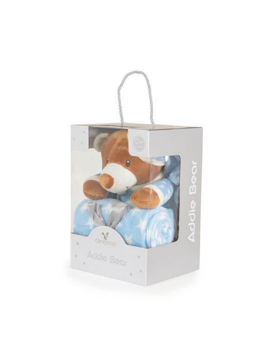 Cangaroo Одеяло Детски пелени за пелени Addie Bear Син с Животно 75x90см.