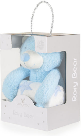 Cangaroo Κουβέρτα Αγκαλιάς & Λίκνου Rory Bear Μπλε με Ζωάκι 75x90εκ.