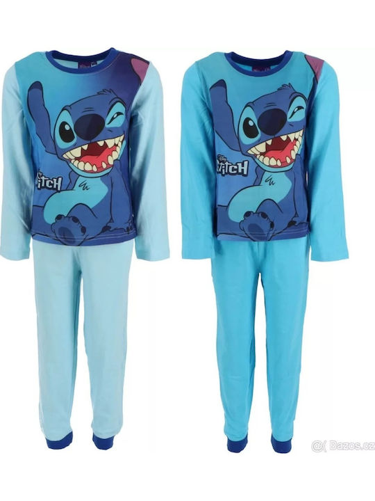 Disney Pijama pentru copii De iarnă Din bumbac Blue Lilo And Stitch