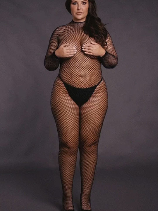 Fishnet Bodystocking Long Sleeve Crotchless XL/4XL
