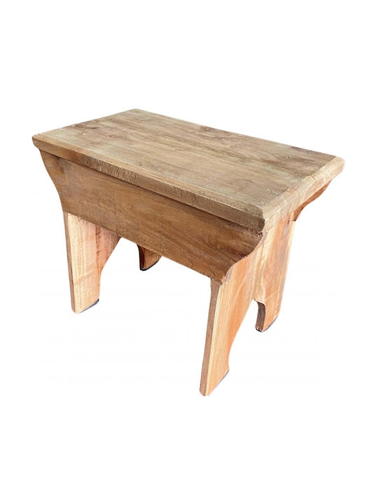 Nextdeco Stool Mahogany Wood H24xW40xD24cm