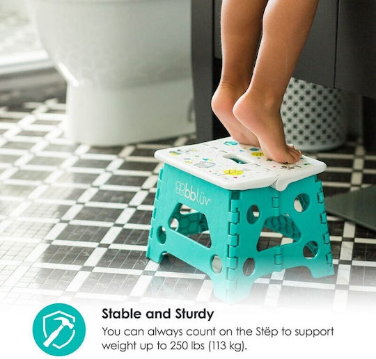 Mint Folding Step Stool Bbluv