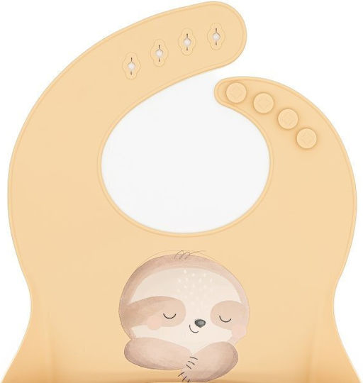 Sassi Junior Σαλιάρα Σιλικόνης με Τσέπη Κίτρινη για 6 m+