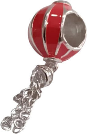Kalliopisilver Silver 925 Symbol Charm Red Hot Air Balloon Enamel D015-red