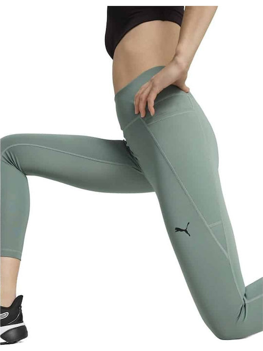 Training Γυναικείο Cropped Κολάν Ψηλόμεσο Πρασινο