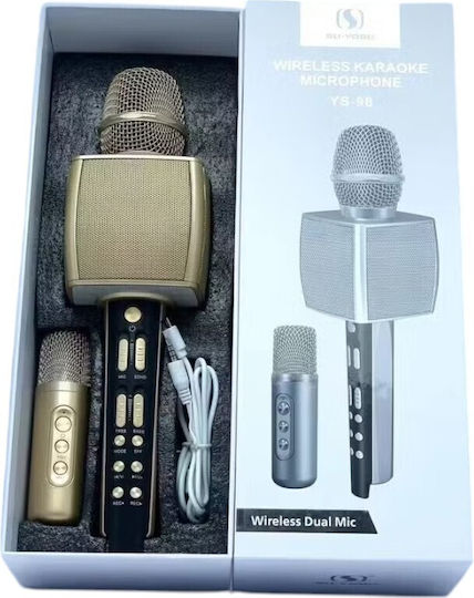 Μικρόφωνο Karaoke Ασύρματο YS-98 885291_go Χρυσό