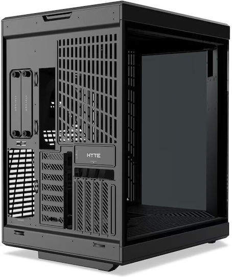 HYTE Y70 Touch Infinite Геймърско бюро Midi Tower Компютърна кутия със страничен прозорец Черен