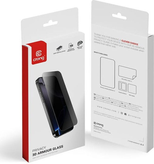 Crong 3D 0.18mm Privacy Tempered Glass (iPhone 18 Pro / 17 Pro / 16 Pro / 17)
