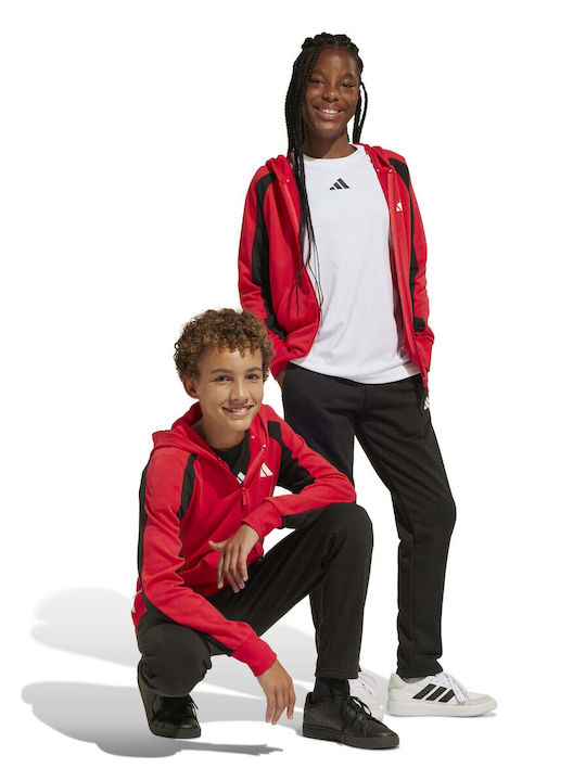 adidas Kids Sweatpants Set Red Junior Cb Ft Tracksuit