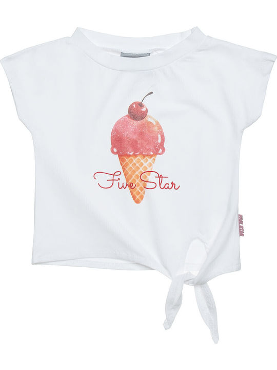 Kinder-Set mit Leggings Sommer 2Stück Weiß