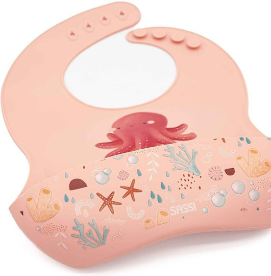 Sassi Junior Bavetă Silicon cu Buzunar Octopus pentru 6 m+