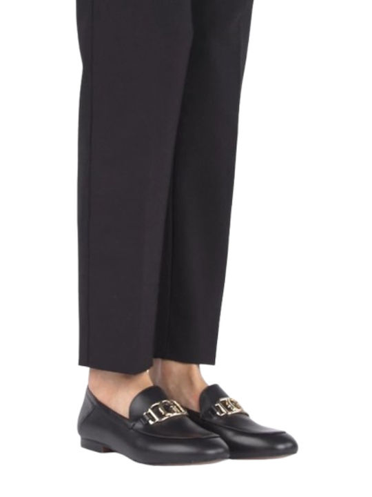Δερμάτινα Γυναικεία Loafers σε Μαύρο Χρώμα