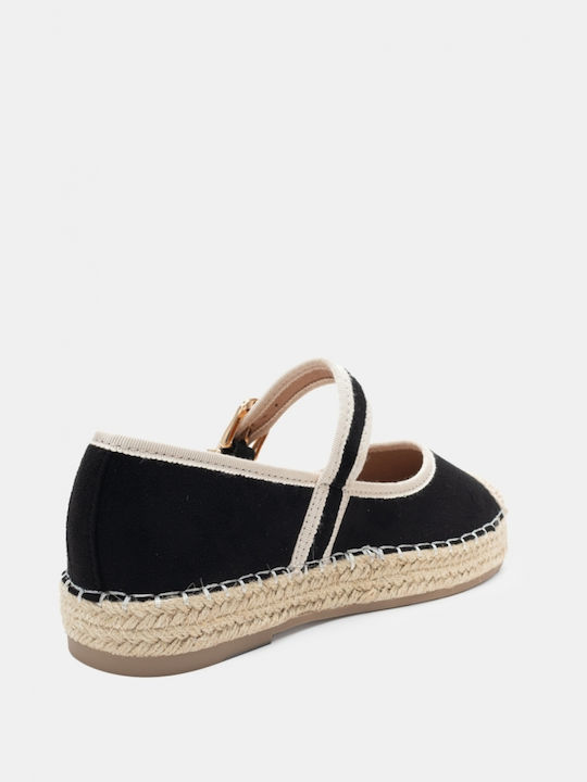 Luigi Women's Synthetic Leather Espadrilles Black