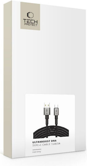 Tech-Protect Ultraboost USB 2.0 Cable USB-C male - USB-A 15W Gray 3m