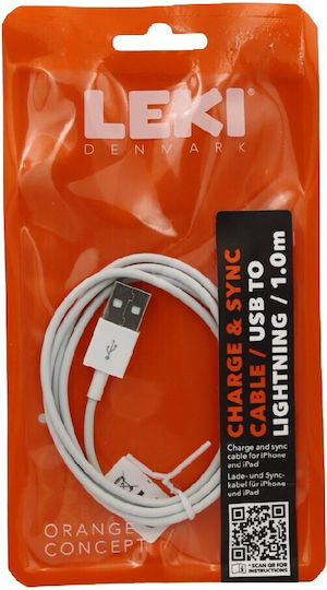 USB-A to Lightning Cable Πορτοκαλί 1m 50013