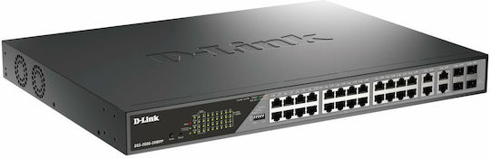 D-Link DSS-200G-28MPP/E Managed L2 PoE++ Switch με 24 Θύρες Gigabit (1Gbps) Ethernet και 4 SFP Θύρες