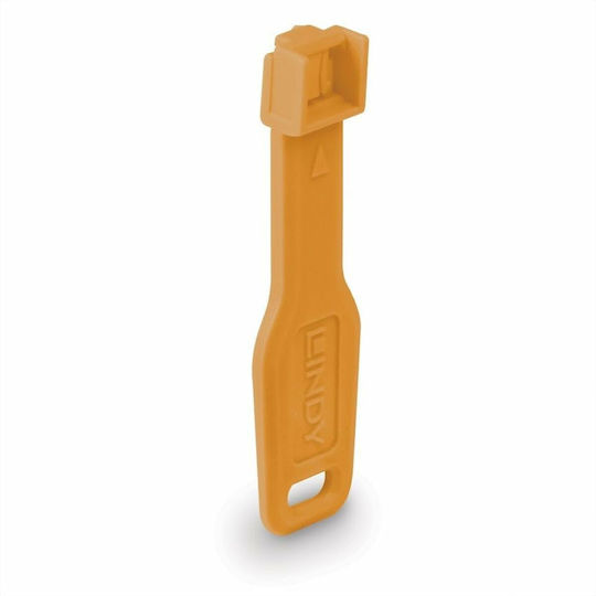 Port Locks Lindy Rj45 Orange 10 Pieces + 1 Key
