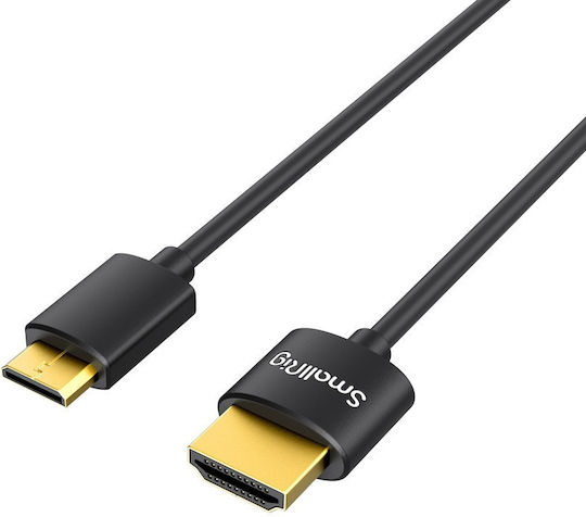 SmallRig HDMI 2.0 Premium High Speed 4K 60Hz HDR Cable HDMI Male - Mini HDMI Male 0.35m Black