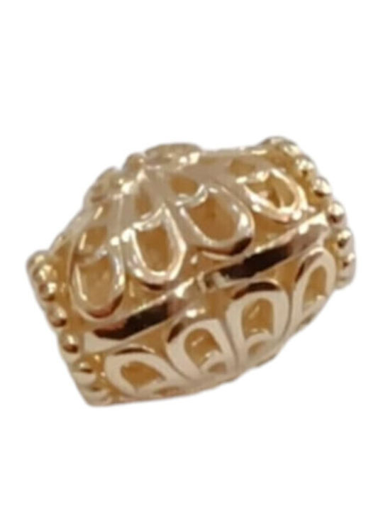 Kalliopi Silver Charm Inimă Din Argint Plăcut Cu Aur Cu Zircon