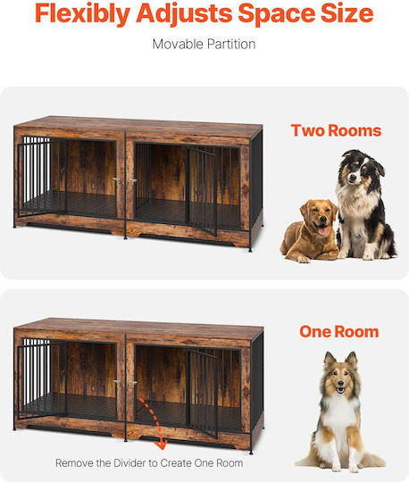 Vevor Metallisches Hundepark 32,44x32,44x32,44cm Braun