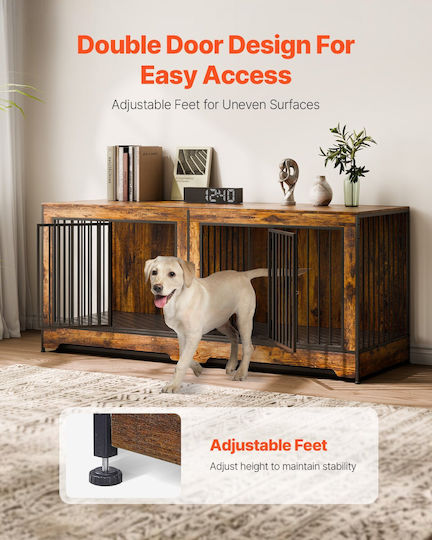 Vevor Metallisches Hundepark 32,44x32,44x32,44cm Braun