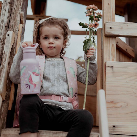 Sassi Junior Unicorn Unicorn Παιδικό Παγούρι Μονόκερος Ανοξείδωτο με Καλαμάκι 500ml