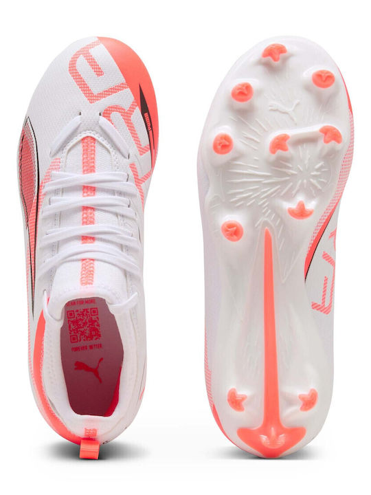 Ultra 5 Match Kids Molded Soccer Shoes White