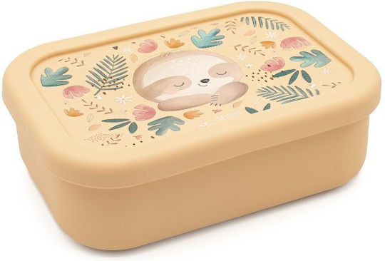 Sassi Junior Sloth Sloth Πλαστικό Παιδικό Δοχείο Φαγητού 0.7lt Πορτοκαλί 17.3 x 12εκ.
