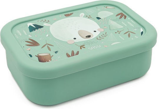 Sassi Junior Bear Bear Plastik Kinder Lebensmittelbehälter 0.7Es Grün 17.3 x 12cm