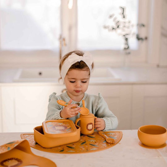 Sassi Junior Lion Lion Πλαστικό Παιδικό Δοχείο Φαγητού 0.7lt Πορτοκαλί 17.3 x 12εκ.