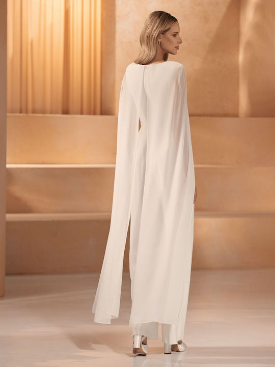 Braut-Elfenbein-Jumpsuit Lotus