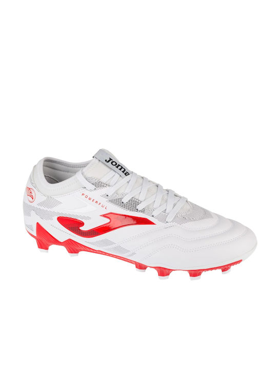 Joma Powerful FG Low Football Shoes with Cleats White