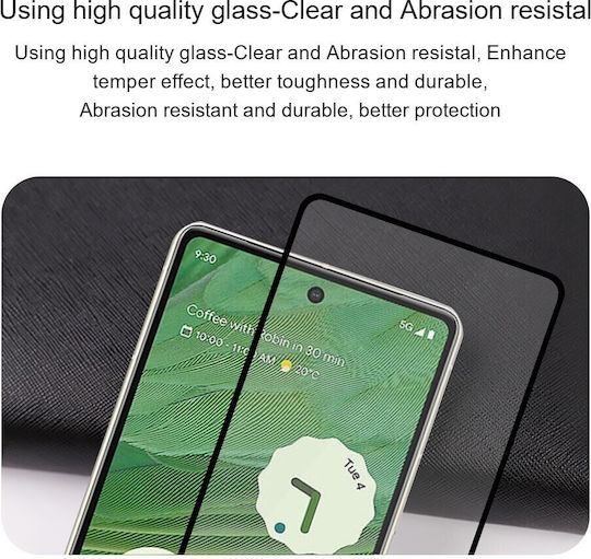 Full Face Tempered Glass Μαύρο (Moto G55 )