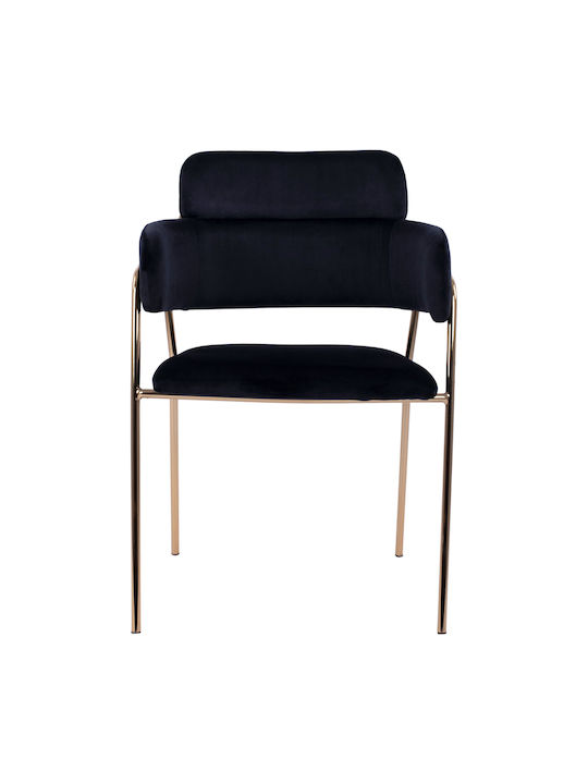 Kelso Dining Room Velvet Armchair Black 55x53x80cm 2pcs HM8521.04