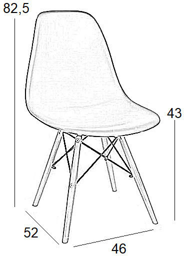 Καρέκλες Τραπεζαρίας Loft 46x52x43εκ. 4τμχ Γκρι