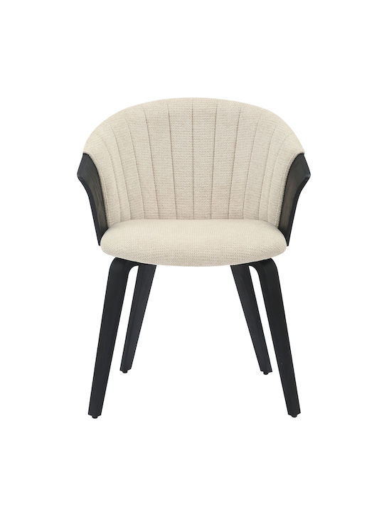 Jesper Dining Room Fabric Chair Black-ecru 61x54x74cm