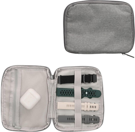 Kwmobile Hülle Aufbewahrungstasche für Armbänder & Smartwatch-Zubehör Grau Kwm000025kb001c