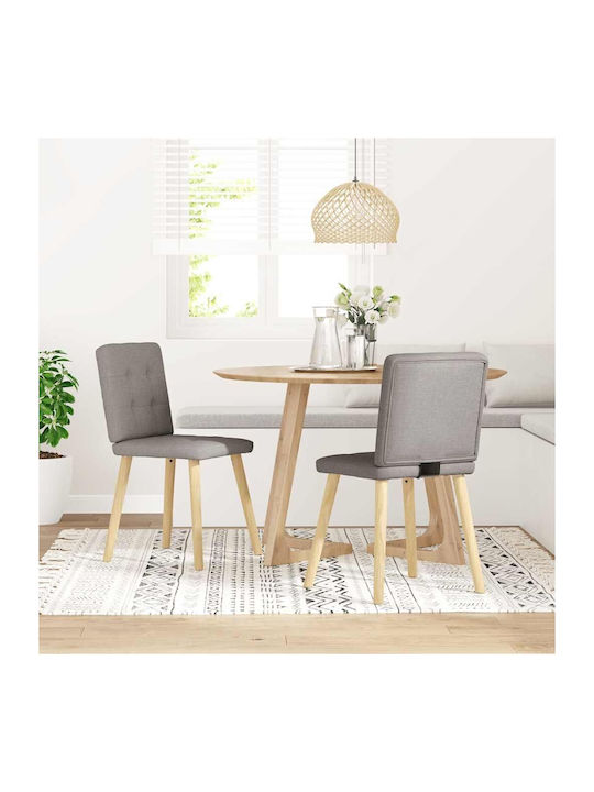 Dining Room Fabric Chair Beige-grey 45x54x86cm 2pcs