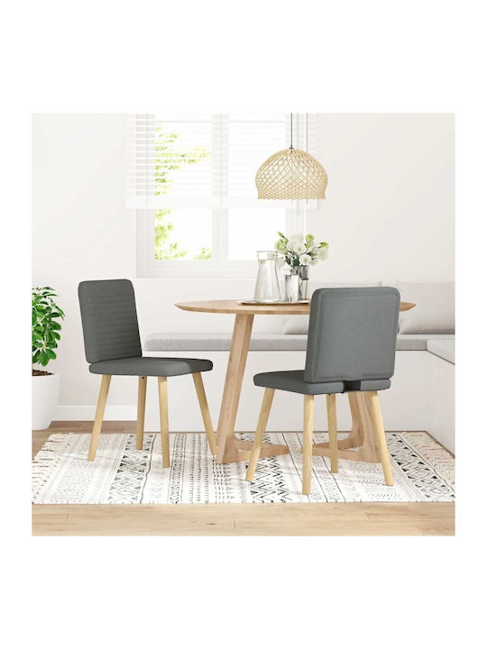 Dining Room Fabric Chair Dk. Grey, Grey 45x54x86cm 2pcs