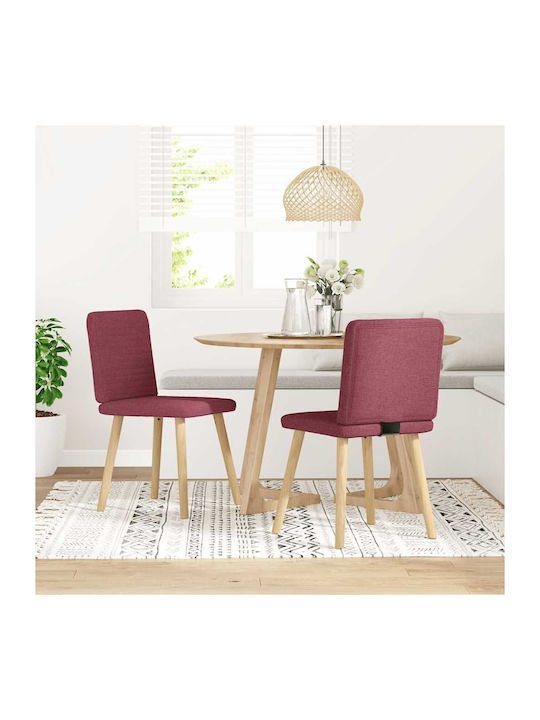 Dining Room Fabric Chair Bordeaux 45x54x86cm 2pcs