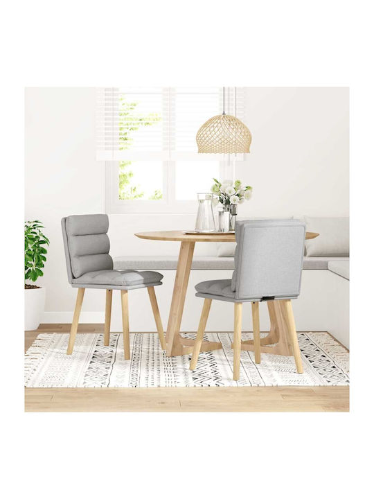 Dining Room Fabric Chair Cloud Grey 45x54x86cm 2pcs