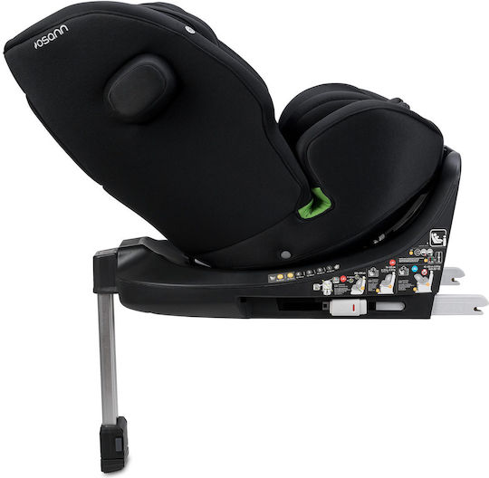 Osann One 360 SL Детско Столче за Кола i-Размер с Isofix Изцяло черно 0-36 кг